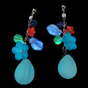 Czech Glass Vintage Drop Earrings